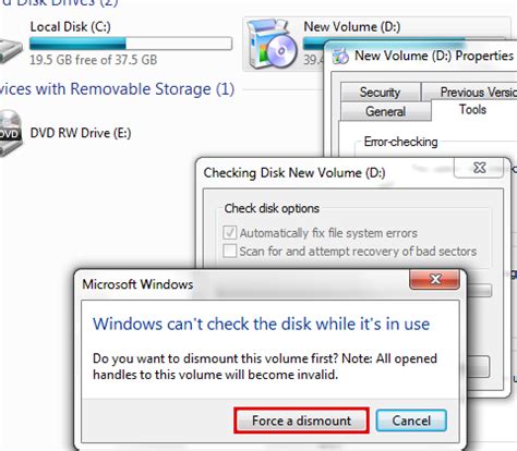 run disk check windows 7